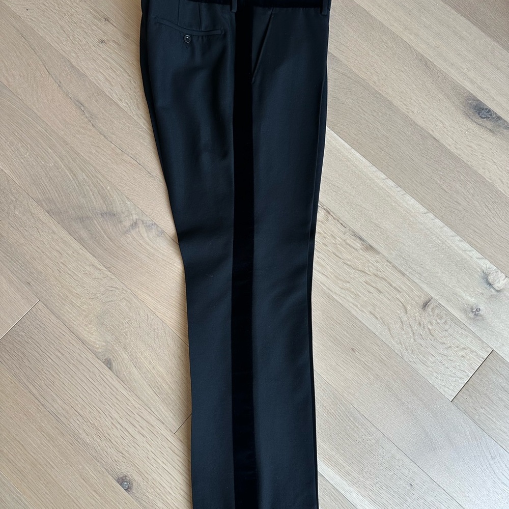 Burberry Black Tuxedo velvet Stripe Pants Mens size EU54